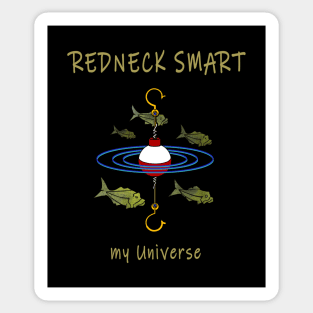 Smart Redneck Universe Fish Sticker